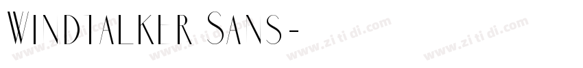 Windtalker Sans字体转换